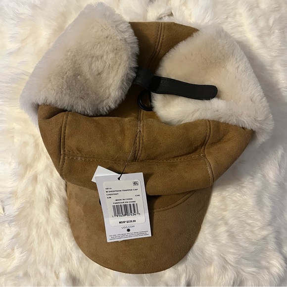 UGG Sheepskin Trapper Hat - Chestnut - Unisex - Picture 5 of 11